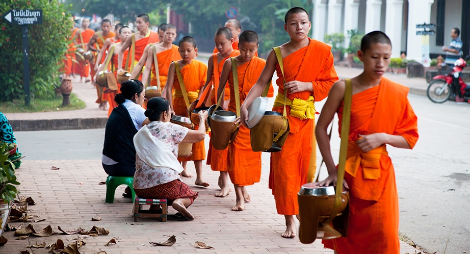 Monks in Laos